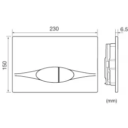 Клавиша смыва двойной механизм, пластик, механическая, белая E29026-01R Jacob Delafon