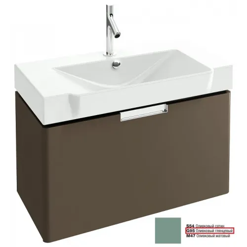 Модуль под раковину Reve 79х38х44,5 см, оливковый блестящий, с бельевой корзиной EB1131-G95 Jacob Delafon