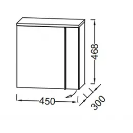 Модуль под раковину Nouvelle Vague 45,2х30х46,8 см, белый блестящий, шарниры слева EB3045G-G1C Jacob Delafon