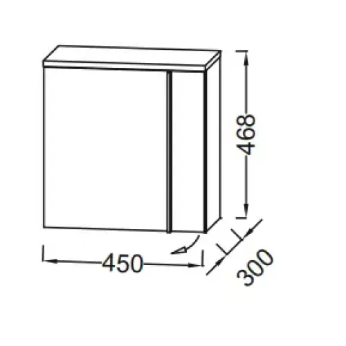 Модуль под раковину Nouvelle Vague 45,2х30х46,8 см, белый блестящий, шарниры слева EB3045G-G1C Jacob Delafon