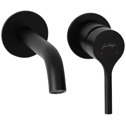 Встраиваемый в стену смеситель для раковины Elate матовый, чёрный цвет E28318-BL Jacob Delafon