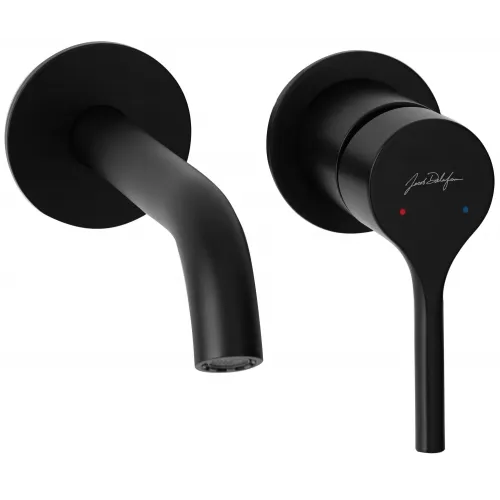 Встраиваемый в стену смеситель для раковины Elate матовый, чёрный цвет E28318-BL Jacob Delafon