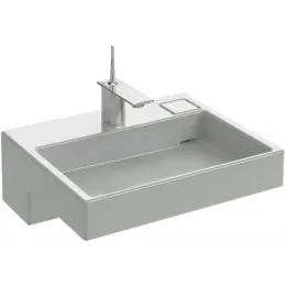 Комплект мебели для ванной Terrace 60 см, белый блестящий лак, подвесной монтаж, с подсветкой EXE112-00+EB1180G-NF+EB1185-G1C Jacob Delafon