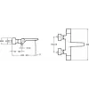 Настенный смеситель Avid с выходом на душ (без лейки), неповоротный излив, термостат E97386-CP Jacob Delafon