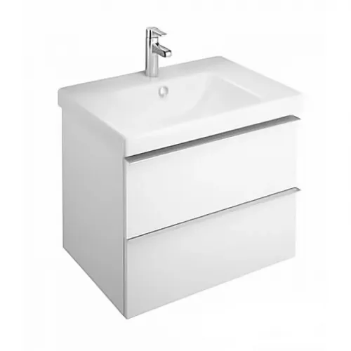 Модуль с раковиной Odeon Up 70 см, белый блестящий, с двумя ящиками, плавное закрывание, подвесной монтаж E4732-00+EB890-N18 Jacob Delafon