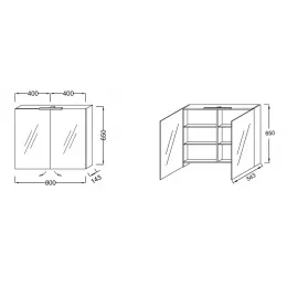 Зеркало 80х65 см, с розеткой и инфракрасным выключателем, цвет матовый аквамарин лак, с подсветкой EB796RU-M43 Jacob Delafon