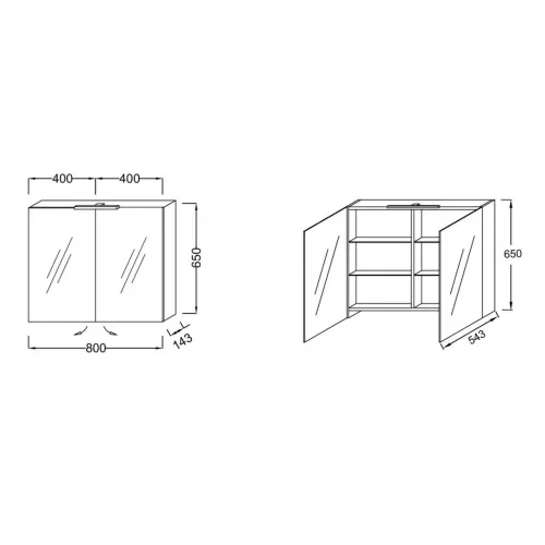 Зеркало 80х65 см, с розеткой и инфракрасным выключателем, цвет матовый аквамарин лак, с подсветкой EB796RU-M43 Jacob Delafon
