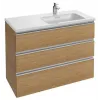 Модуль под раковину Vox 100х46х73,4 см, 3 ящика, ореховое дерево, встроенные ручки EB2046-RA-E16 Jacob Delafon