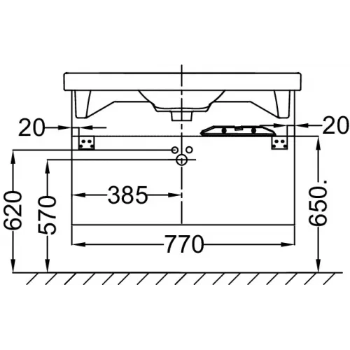 Модуль под раковину Odeon Up 77х48,5х53 см, 2 ящика, сине-зеленый матовый EB895-M85 Jacob Delafon