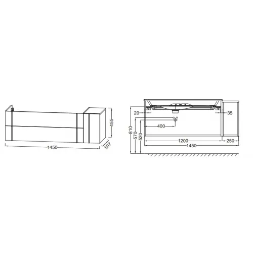 Модуль под раковину Nouvelle Vague 145х51х45 см, белый глянцевый EB3037RU-G1C Jacob Delafon