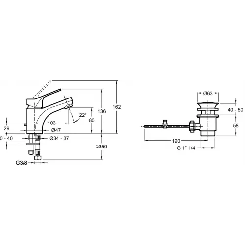 Комплект смесителей Brive для раковины, для ванны и душа, душевой гарнитур E78121-CP Jacob Delafon