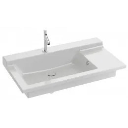 Подвесная раковина Soprano 100х54х12 см, 1 отверстие для смесителя, с керамической заглушкой, санфарфор EXK112-00 Jacob Delafon