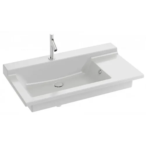 Подвесная раковина Soprano 100х54х12 см, 1 отверстие для смесителя, с керамической заглушкой, санфарфор EXK112-00 Jacob Delafon