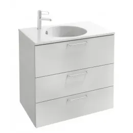 Модуль под раковину Odeon Rive Gauche 80х50,8х73,9 см, 3 ящика, белый глянцевый, ручки хром EB2532-R5-G1C Jacob Delafon
