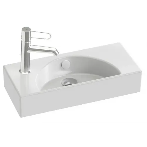 Подвесная раковина Odeon Rive Gauche 50х22,5х8,5 см, отверстие под смеситель слева, санфаянс EGO112-55-00 Jacob Delafon