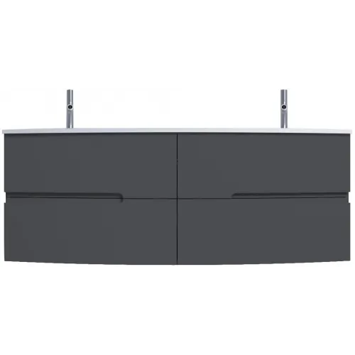 Модуль под раковину Nona 140х51,1х52 см, 4 ящика, серый антрацит глянцевый EB1891RU-442 Jacob Delafon