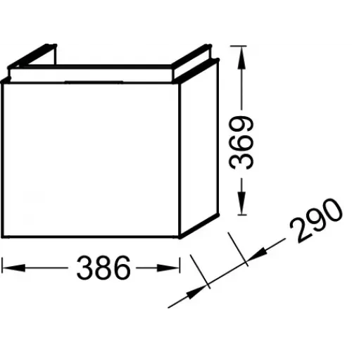 Модуль под раковину Rythmik 38,6х29х36,9 см, 1 дверца, серая кожа EB1096-N29 Jacob Delafon