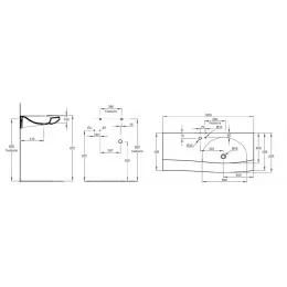 Модуль с раковиной Stillness 120 см, натуральный дуб, смещенная установка раковины, подвесной монтаж E1292-09-00+EB2001-P6 Jacob Delafon