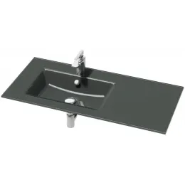 Мебельная раковина Vox 100х46 см, левосторонняя, серая глянцевая EB2103-DD2 Jacob Delafon
