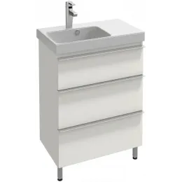 Модуль с раковиной Odeon Up 65 см, белый блестящий, левосторонняя, подвесной монтаж E4757G-00+EB991G-N18 Jacob Delafon