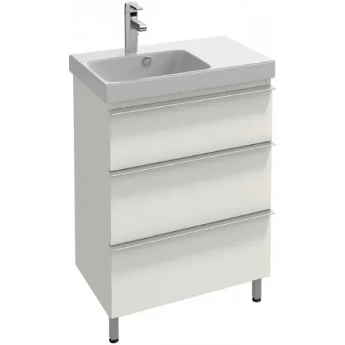 Модуль с раковиной Odeon Up 65 см, белый блестящий, левосторонняя, подвесной монтаж E4757G-00+EB991G-N18 Jacob Delafon