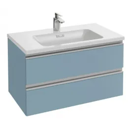 Модуль с раковиной Vox 80 см, нежный аквамарин, 2 выдвижных ящика, гладкая нижняя поверхность, подвесной монтаж EXAE112-Z-00+EB2028-RA-M43 Jacob Delafon