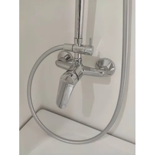 Душевая система без излива Brive выставочный образец, 5 режимов, 20 см, round, верхний душ, с лейкой E24329-CP/У Jacob Delafon