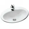 Накладная раковина Ovaledessus 50х41,5х16,5 см, с отверстием перелива, санфарфор, с отв. под смеситель E1358-00 Jacob Delafon