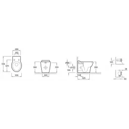 Приставной унитаз Ove 35,5х55,5 см, с сиденьем E1584-00 Jacob Delafon
