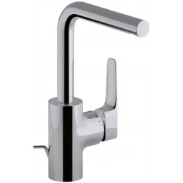 Высокий смеситель на столешницу Aleo 24,8 см, узкий рычаг, поворотный излив, с донным клапаном E72357-CP Jacob Delafon