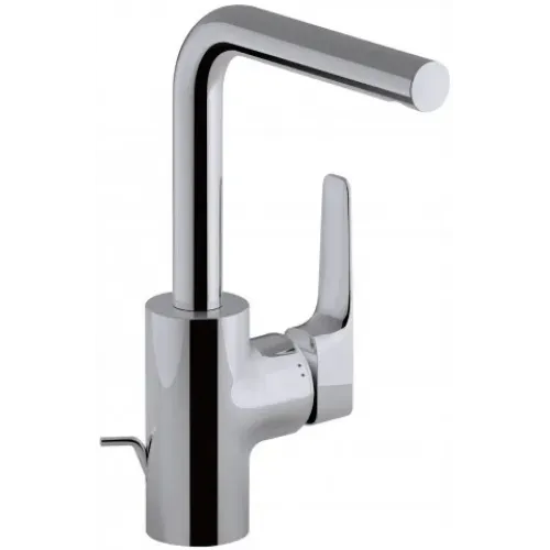 Высокий смеситель на столешницу Aleo 24,8 см, узкий рычаг, поворотный излив, с донным клапаном E72357-CP Jacob Delafon