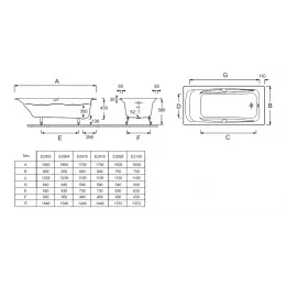 Чугунная ванна Repos 180х85 см, с отв. для ручек, антискользящее покр. E2903-00 Jacob Delafon