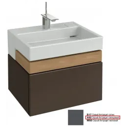 Модуль под раковину Terrace 60х48х38 см, серый антрацит глянцевый, верхний ящик из цельного дерева, система push-to-open EB1185-442 Jacob Delafon