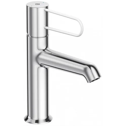 Смеситель для умывальника Odeon Rive Gauche хром / белый, неповоротный излив, без донного клапана E21029-00-CP Jacob Delafon