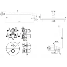 Комплект смесителей PAFFONI Light KITLIQ018NO