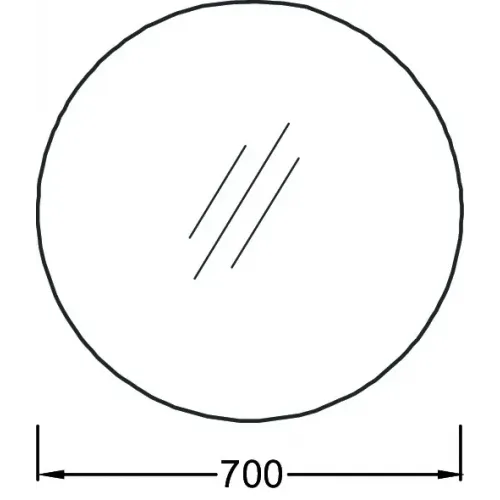 Зеркало 70х70 см, круглое, подсветка по периметру, анти-пар, с подсветкой, с подогревом EB1454-NF Jacob Delafon