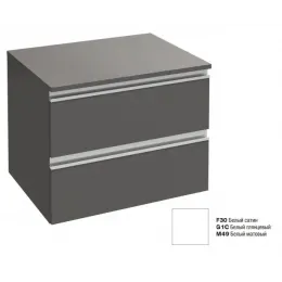 Тумба для ванной Vox 2 ящика, белый глянцевый, встроенные ручки, подвесной монтаж 60х46 см EB2060-RA-G1C Jacob Delafon