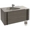 Модуль под раковину Nouvelle Vague 100х50,7х45,5 см, 2 ящика, 1 столешница, коричневая кожа EB3031-NR2 Jacob Delafon