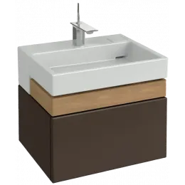 Модуль под раковину Terrace 60х48х38 см, ледяной коричневый глянцевый, верхний ящик из цельного дерева, система push-to-open EB1185-N23 Jacob Delafon