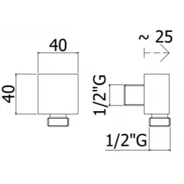 Шланговое подключение Paffoni LEVEL ZACC238NO