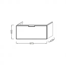 Комплект мебели для ванной Reve 100 см, белый, с 1 ящиком, с подсветкой, подвесной монтаж E4801-00+EB576-NF+EB1132-G1C Jacob Delafon