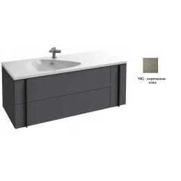 Модуль под раковину Nouvelle Vague 120х50,7х45,5 см, 2 ящика, 1 бутылочница, коричневая кожа EB3036-NR2 Jacob Delafon