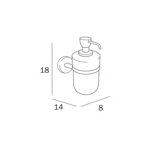 Дозатор для мыла INDA FORUM A36120CR21