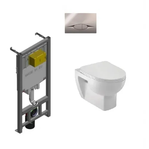 Комплект с инсталляцией Odeon Up безободковый, с микролифтом E4570-00+8409K-00+E29025-NF+E29027-CP Jacob Delafon