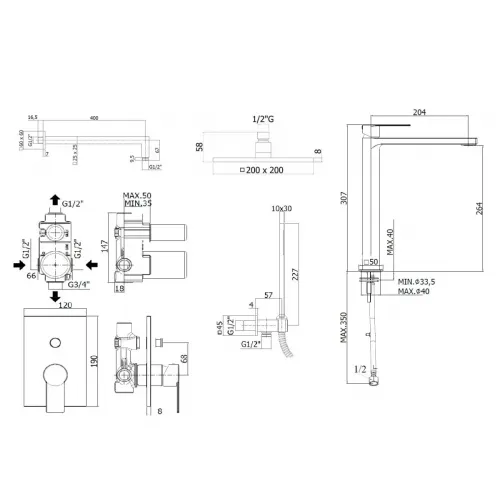 Комплект для душа Paffoni Tango KITTA015SCR081