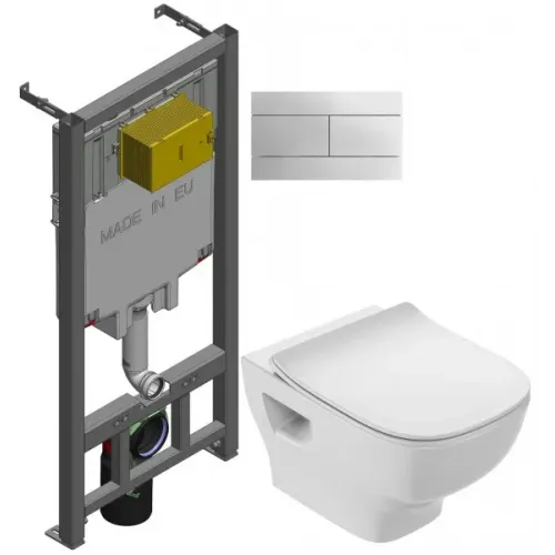 Комплект унитаза с инсталляцией Struktura compact, с микролифтом, с кнопкой E21747RU-00 Jacob Delafon