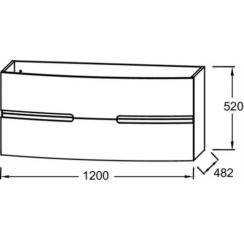Модуль под раковину Nona 120х48,2х52 см, телесный глянцевый EB1890RU-G1A Jacob Delafon