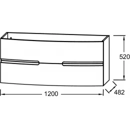 Модуль под раковину Nona 120х48,2х52 см, серый титан EB1890RU-N21 Jacob Delafon
