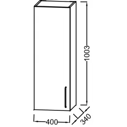 Шкаф Odeon Rive Gauche 40х34х100,3 см, шарниры слева, 2 полки, ручка хром, дуб табак EB2571G-R5-E52 Jacob Delafon