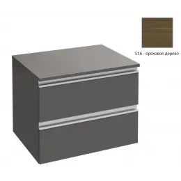 Тумба для ванной Vox ореховое дерево, 2 ящика, подвесной монтаж 60х46,5 см EB2060-RA-E16 Jacob Delafon